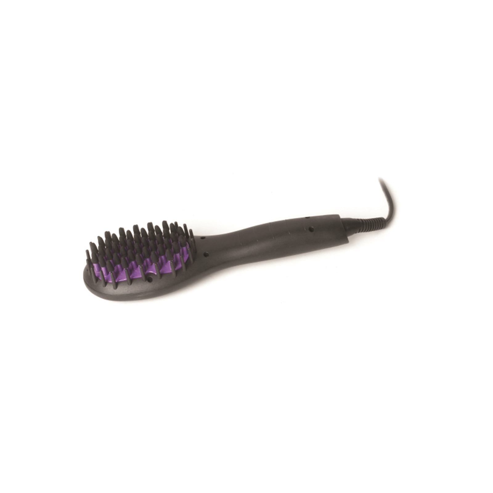 Mini Magic Hot Brush, black handle with purple base and silicone bristles